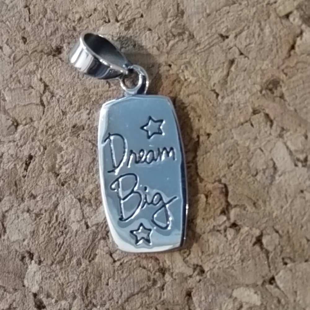 Sterling Dog Tag Dream Big